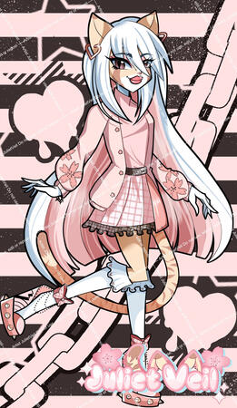 I drew my fursona in the monsterhigh artstyle!